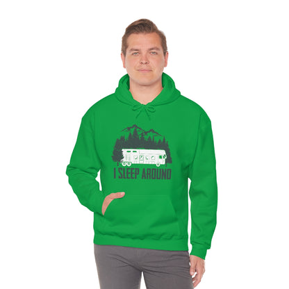 I Sleep Around - Funny Outdoors Hoodie