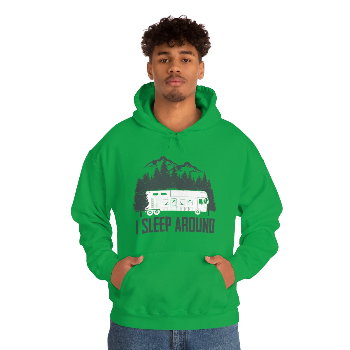 I Sleep Around - Funny Outdoors Hoodie