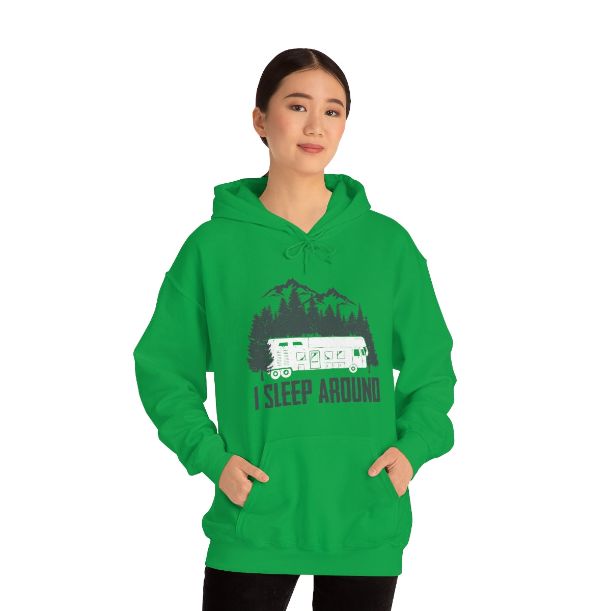 I Sleep Around - Funny Outdoors Hoodie