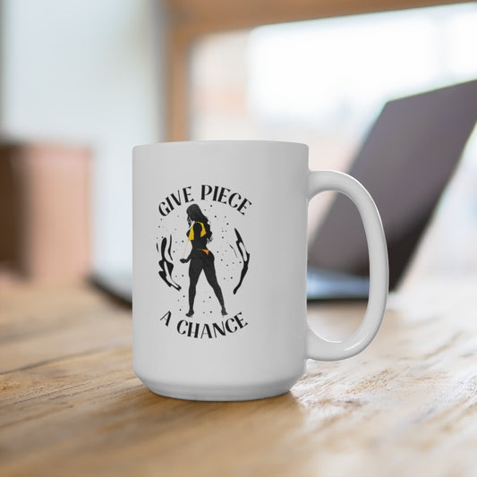 Give Piece A Chance - Funny Coffee Mug