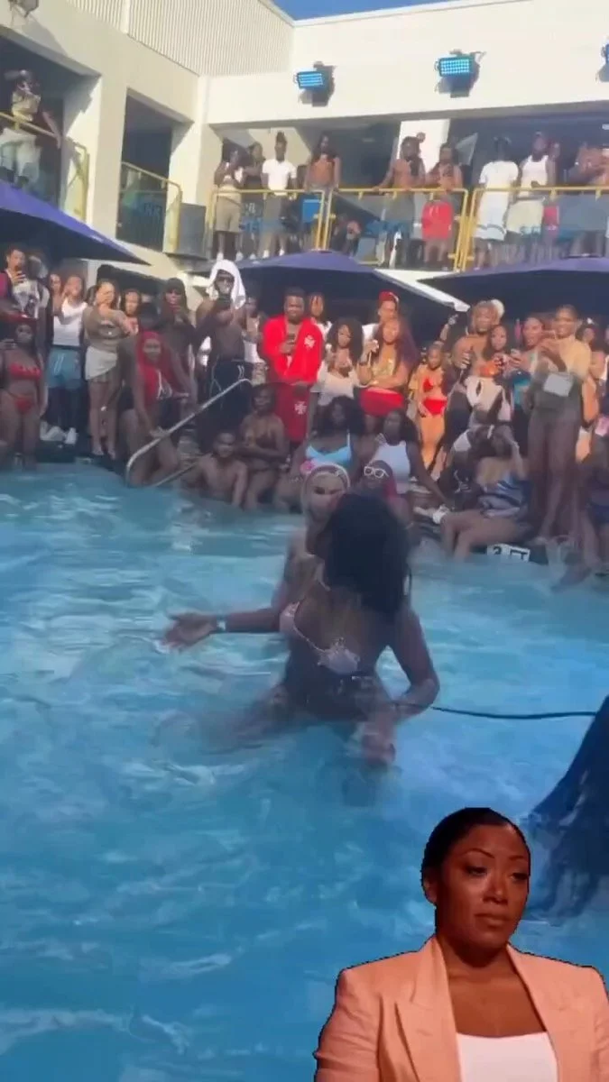 Can't have summer without chicks fist fighting in the pool