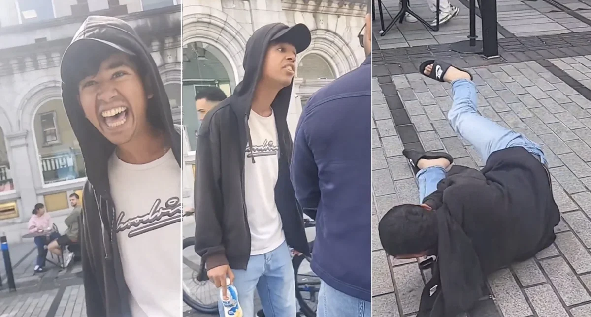 Irishmen teach aggressive migrant a valuable lesson