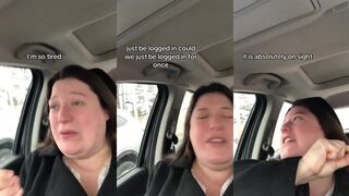 Woman freaks out over 'logging into things'