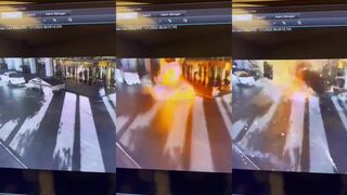 Footage shows Cybertruck explode in front of Trump Hotel