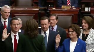 Kamala laughed 'like a hyena' while administering oath of office