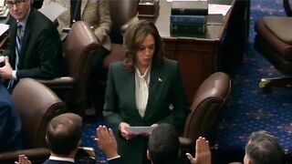 Kamala laughed 'like a hyena' while administering oath of office