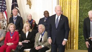 Biden gives Soros an award, but George didn't show up