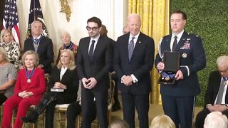 Biden gives Soros an award, but George didn't show up