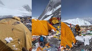 Mount Everest is covered in waste thanks to people trashing it