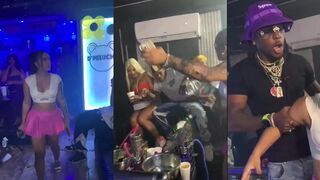 Lady catches her man being DISLOYAL in the club