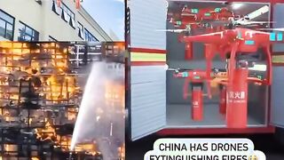 Fighting fires with drones in China