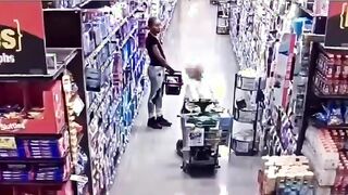 Hoodrat steals granny's in big store