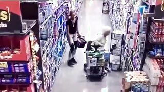 Hoodrat steals granny's in big store