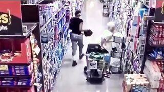 Hoodrat steals granny's in big store