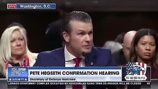 Hegseth explains tattoo to Democrats like they're 5