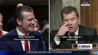 Sen. Sheehy has hilarious 'genders' joke during chat with Pete Hegseth