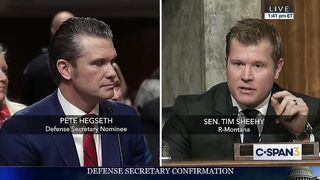 Sen. Sheehy has hilarious 'genders' joke during chat with Pete Hegseth