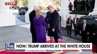 What did Biden say when Trump arrived?