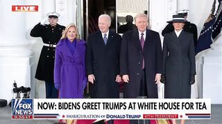 What did Biden say when Trump arrived?