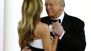 Melania Trump stuns in beautiful dress, dancing with Donald