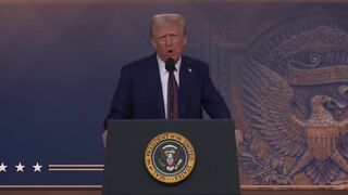 Trump defends freedom of speech, only needs 31 seconds to do it