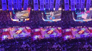 Crowd boos National Anthem at a Raptors game in Toronto