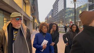 Maxine Waters ignores easy questions, her squad accused of assaulting reporter