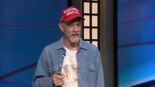 Tom Hanks flopped on SNL as a Trump supporter in a MAGA hat