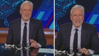 Jon Stewart has temper tantrum, cuts himself on live TV