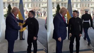 "Wow look, you're all dressed up today" - Trump greets Zelenskyy