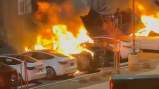 Tesla vehicles set on fire in Las Vegas: report