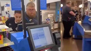 Walmart employee tries choking customer for stealing from self-checkout