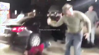 Dude made a threat, then got SUCKER PUNCHED