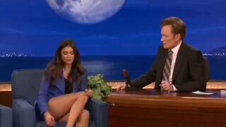 Conan O'Brien with Nina Dobrev