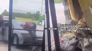 Car smashes woman through wall of Dollar Tree on Mother's Day