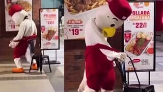 Chicken mascot dances a little too provacatively