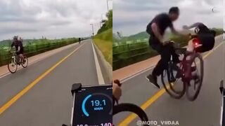 Cyclists have HEAD ON COLLISION with each other
