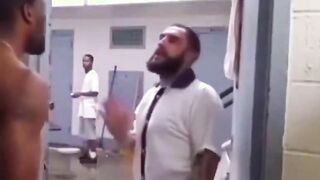 Prisoner slaps his cellmate and gives him dire warning