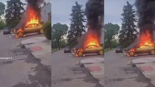 Girlfriend set his car on fire