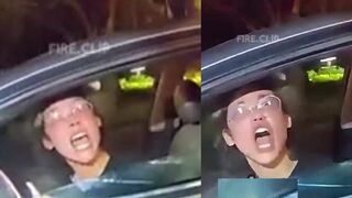 Liberal stalker follows cops back to station, screaming at them