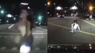 Crossing on a green light while on the phone was terrible idea