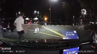 Crossing on a green light while on the phone was terrible idea