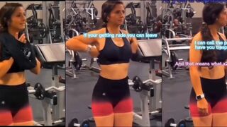 Rude woman acts like a victim at gym