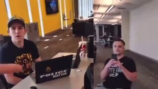 Fellow college student LASHES out over “police lives matter” laptop sticker