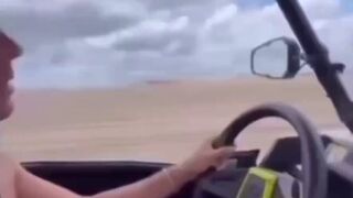 Man takes blind friend to a place where he could drive without worries