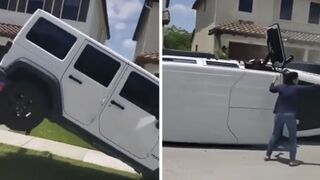 Woman destroys her Jeep instead of paying towing fee