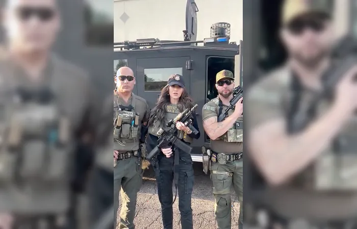 Kristi Noem sparks backlash with firearm photo-op