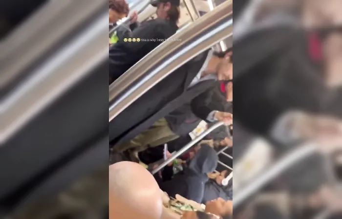 Shouting match on train gets LOUD, woman meets her match