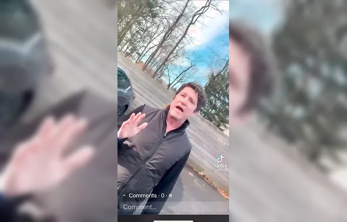 Man caught vandalizing Tesla in person