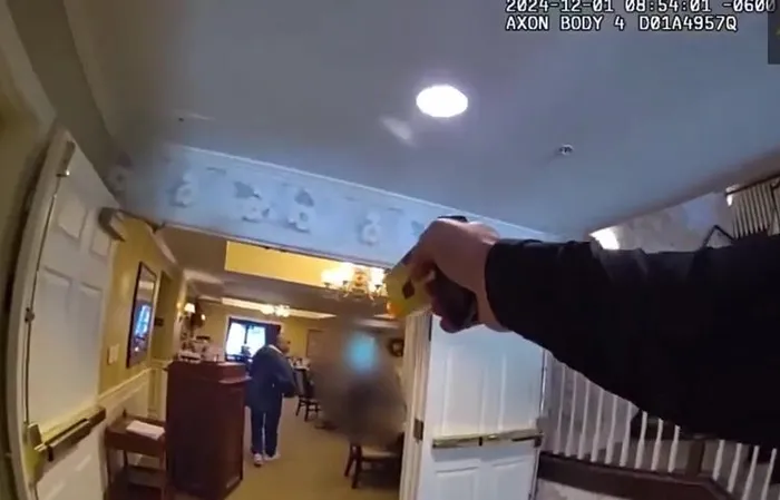 Cops killed a chainsaw-wielding maniac at an assisted living facility
